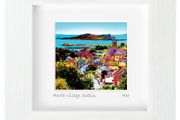 Howth Village, Dublin, 4 inch framed print by artist Helen Mathews