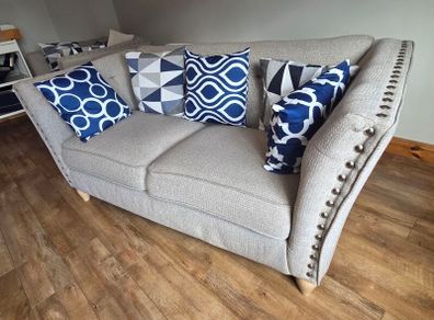 Cream couch and chair