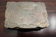 Fine Victorian Sterling Silver Presentation Snuff Box by Nathaniel Mills