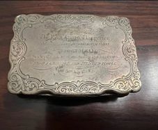 Fine Victorian Sterling Silver Presentation Snuff Box by Nathaniel Mills