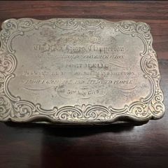 Fine Victorian Sterling Silver Presentation Snuff Box by Nathaniel Mills
