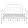Bed Frame White Metal 160x200 cm Image 3