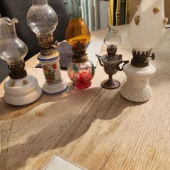 Six minature oil lamps