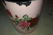 Vintage Art deco studio ceramic pottery rose vase.