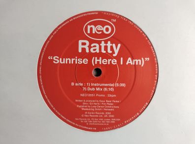 Ratty - Sunrise (Here I Am) - Neo Records - Incl PRESS Release SHEET! EPIC German HARD Trance ANTHEM!