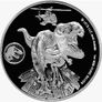 2022 Fiji 50 Cents 1 oz Silver Bullion Coin - Jurassic World Dominion: T-Rex Chase BU (In Capsule) Image 3