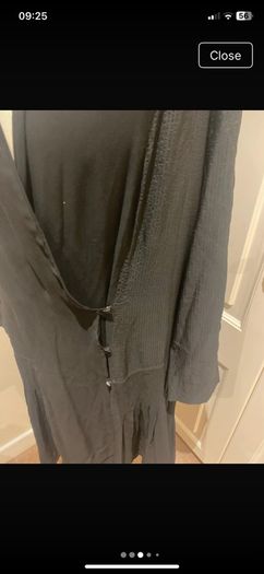 Vintage Ghost London black viscose dress - size 12