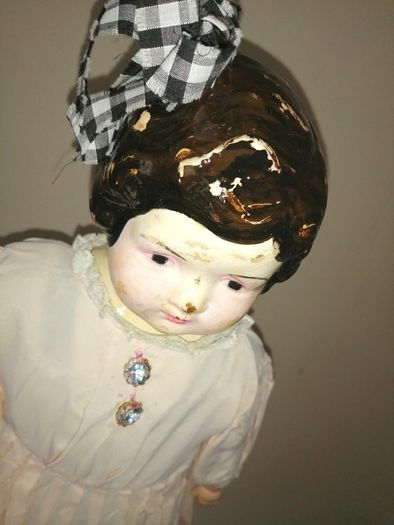Antique Papier Mache Victorian German Doll
