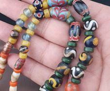 Antique Venetian Style MultiColor Mix Glass Beads Necklace
