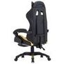 Racing Chair with Footrest Gold and Black Faux Leather Image 4