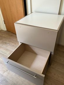 2-Drawer Storage Unit Cream/Beige