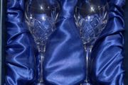 Cork crystal glasses set of 2 in presentation box.