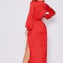 IN THE STYLE Red Wrap Side Split Maxi Dress Size 8! Image 2