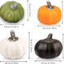 Pumpkin Autumn Decorations 12pcs, Decorative Large Small Outdoor Blue Green Pink Teal Foam Plastic Fake Faux Artificial Pumpkins for Halloween Fall Harvest Festival Image 5