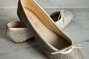 Hessy silver fine shimmer by rainbow club silver sparkling ballerinas size UK 3  EU 36.5 &amp; UK 4 EU 37