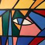 Stain Glass Original Oil Painting Image 2