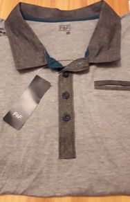 Excellent Quality F&F Men's Grey & Green XXL Polo Shirt (Brand New & Tagged)