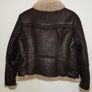 Saki Collection faux shearling aviator jacket / biker coat - Size 40 Image 3