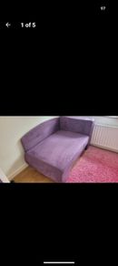 kid's children's corner sofa bed purple