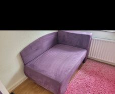 kid's children's corner sofa bed purple