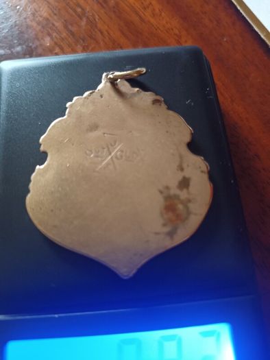 Gold  plated Antique medal re listed