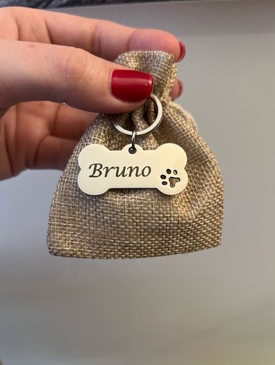 Personalised Engraved Silver Dog tag