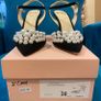 Marian black suede shoes with pearls Image 2