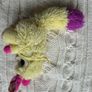 Bush Baby World PLUSH Yellow & floral Moveable Eyes 2018 about 6" Used Glue on the tail Please look at the pictures Image 5