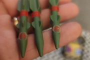 3x GI Joe Playset AMMO Dump Wolverine Missile Green Original Part