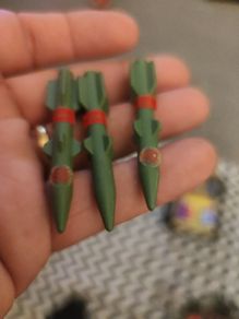 3x GI Joe Playset AMMO Dump Wolverine Missile Green Original Part