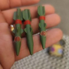 3x GI Joe Playset AMMO Dump Wolverine Missile Green Original Part
