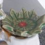 NEW Ceramic Robin Ponsettia Peace Candle Holder 12 euro Image 3
