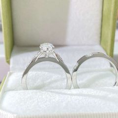 14K White Gold Moissanite ring