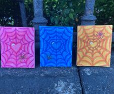 Mini Art - Original Spider Web Art Canvas