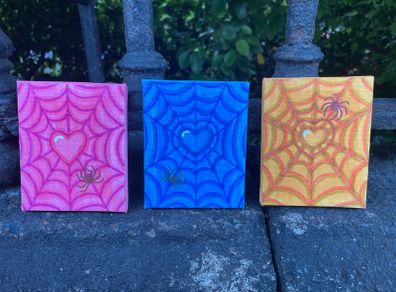 Mini Art - Original Spider Web Art Canvas
