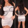 mini dress with rhinestones decoration size s m small l Image 4