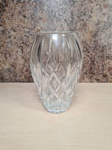 Waterford  crystal Araglin 7 inch flower vase diamond cut pattern