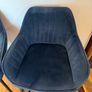 Two EZ Living navy blue bar stools Image 2