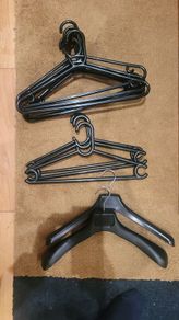 Black Plastic Hangers x16