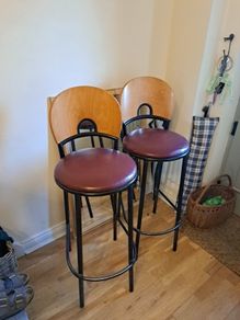 Mid Century Vintage bar stools x2 Excellent Condition Collection Pieces