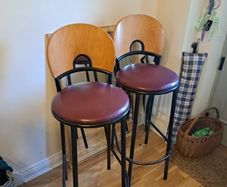 Mid Century Vintage bar stools x2 Excellent Condition Collection Pieces