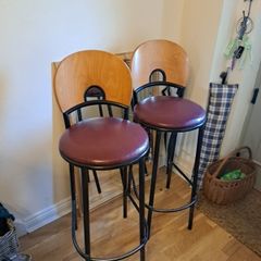 Mid Century Vintage bar stools x2 Excellent Condition Collection Pieces