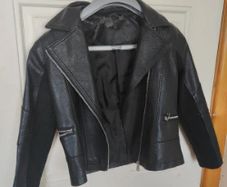 Black faux leather jacket for 10/11 year old