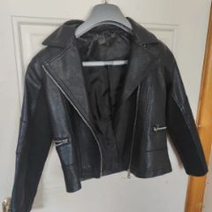Black faux leather jacket for 10/11 year old