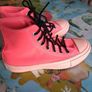converse chuck taylor hi tops, neon orange Image 4