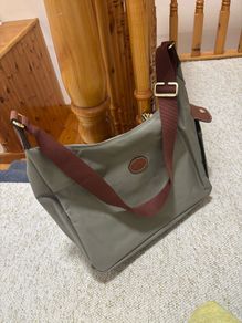 Longchamp le Pliage crossbody bag / grey / new