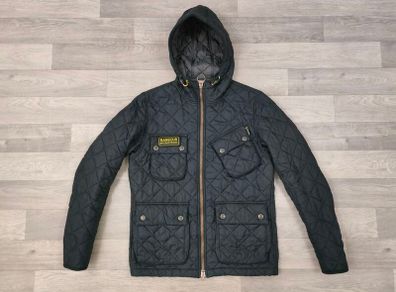 Barbour International Paxton Quilted Biker Jacket Mens S/M