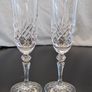 Galway Irish Crystal Clarendon Champagne Flutes Pair Vintage Irish Crystal Image 5