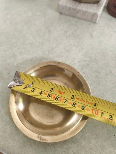 Small 9.5 CM. brass dish made in India.