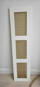 Bespoke Solid Wood Pantry / Cabinet Door with Decorative Brass Mesh